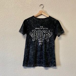 AC/DC Acid Wash Graphic T-Shirt